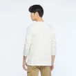 【JEEP】男裝 地圖印花休閒長袖T恤(白色)