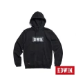 【EDWIN】男裝 立體波紋連帽長袖T恤(黑色)
