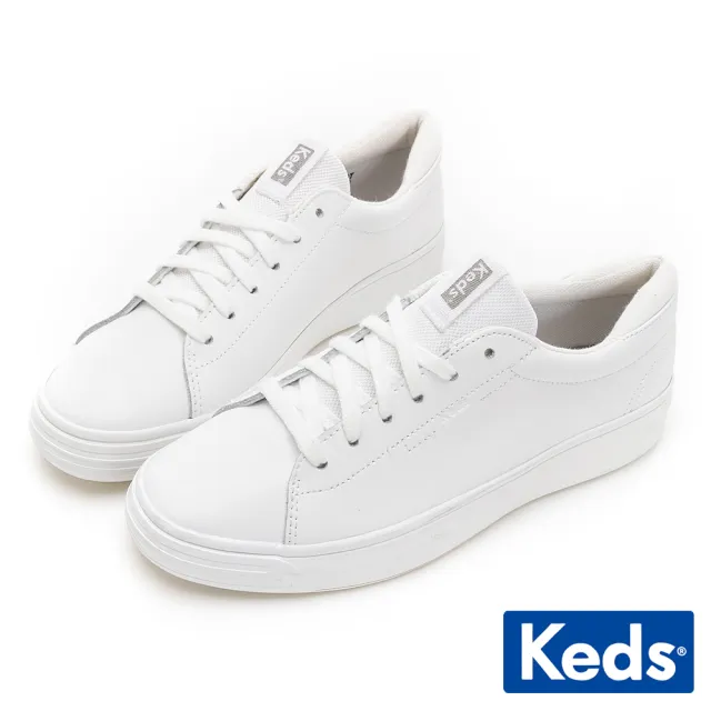 【Keds】ALLEY 極簡時尚皮革休閒鞋-白(9221W123383)