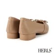 【HERLS】低跟鞋-溫柔蝴蝶結造型拼接尖頭低跟鞋(奶茶色)