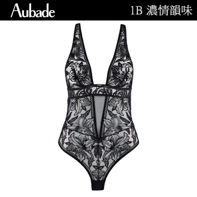 Aubade 濃情韻味植絨花卉蕾絲連身BODY 性感內衣 法