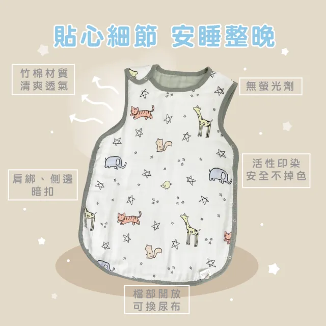 【Lite Mion】8層紗防踢被加厚防踢被無袖防踢被(背心防踢被背心 無袖背心)