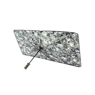 【MINI米利安】汽車遮陽傘 安全錘 破窗器 鈦銀防曬隔熱布 折疊(高效遮光)