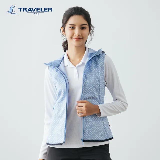 【TRAVELER 旅行者】女款Soft Shell防風撥水保暖背心＿232TR302(Soft Shell／防風／撥水／保暖背心)