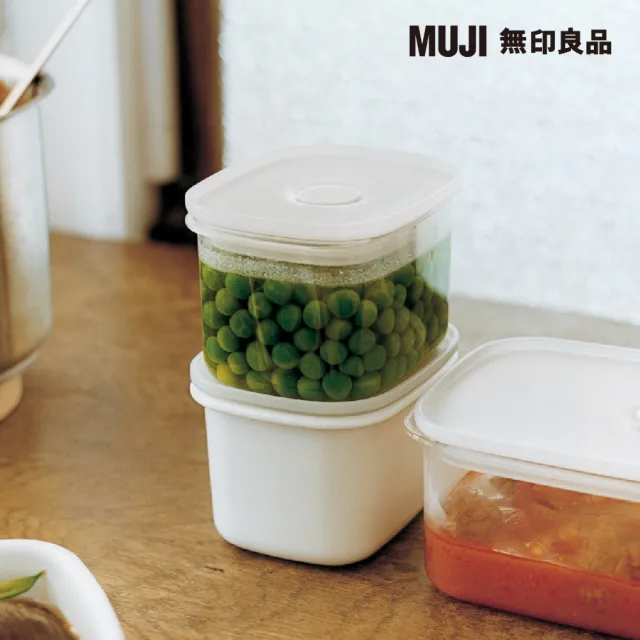 【MUJI 無印良品】可微波密閉式保存容器_深型.小 約寬9.5×深11.5×高7.5cm 容量約400ml