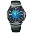 【CITIZEN 星辰】GENTS 限量款千彩之海光動能電波鈦金屬時尚男錶-藍x黑/42.5mm(CB0215-18L)