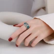 【KT DADA】開口戒指 寬版戒指 戒指 純銀戒指 食指戒 鋯石戒指 復古戒指 銀戒指 貓頭鷹戒指 造型戒指