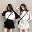 【D.studio】韓版氣質學生風運動套裝(短裙 短褲 女裝 上衣 短袖 T恤 衣服 兩件式套裝 S52)