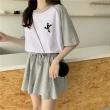 【D.studio】韓版氣質學生風運動套裝(短裙 短褲 女裝 上衣 短袖 T恤 衣服 兩件式套裝 S52)