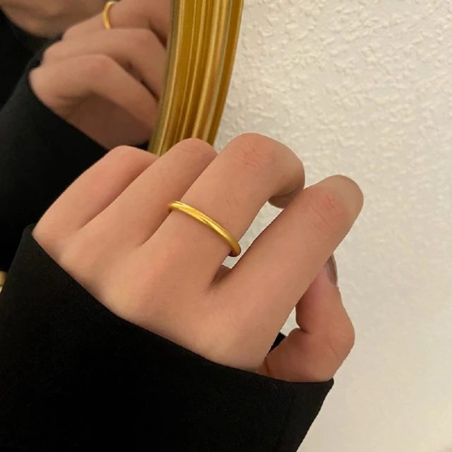 【TWINKLE】戒指 鈦鋼系列 光面低調簡約時尚戒指#TW0144(鈦鋼系列)
