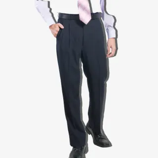 【CHINJUN】正統高腰西裝褲 100%免燙、平面條紋款