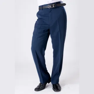 【CHINJUN】正統高腰西裝褲 100%免燙打摺素色深藍黑 打折