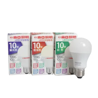 【東亞照明】20入組 LED燈泡 10W 白光 黃光 自然光 全電壓 E27 球泡燈