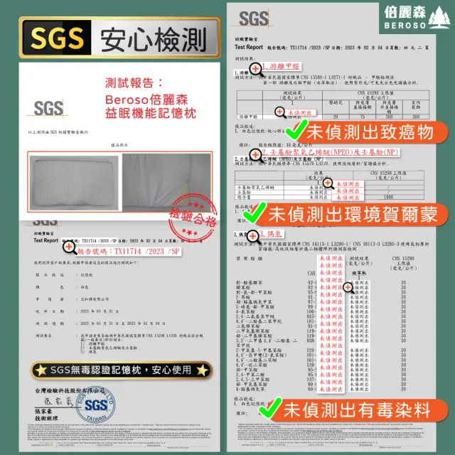 【Beroso 倍麗森】買一送一3D空氣棉防鼾護頸紓壓蝶型記憶枕頭(SGS檢驗合格 12cm 支撐頸部)