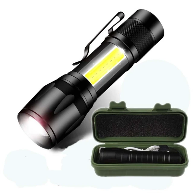 【YING SHUO】LED超強亮光+測光燈 Q5手電筒(伸縮 變焦 迷你 便攜帶 照明)