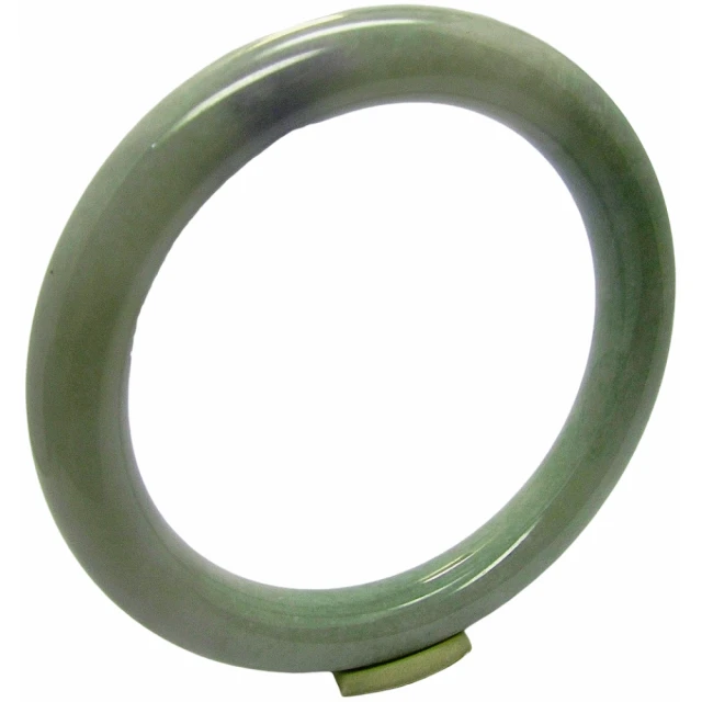 小樂珠寶 翡翠手鐲圓條紫羅蘭淡綠天然A貨福鐲(手圍18.1號 內徑56.7mm V666)