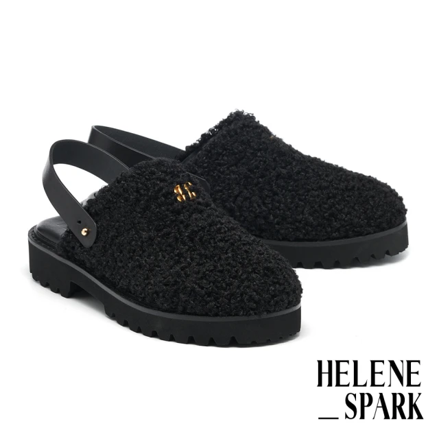 HELENE_SPARK 摩登品味飛織拼接羊皮方頭高跟短靴(