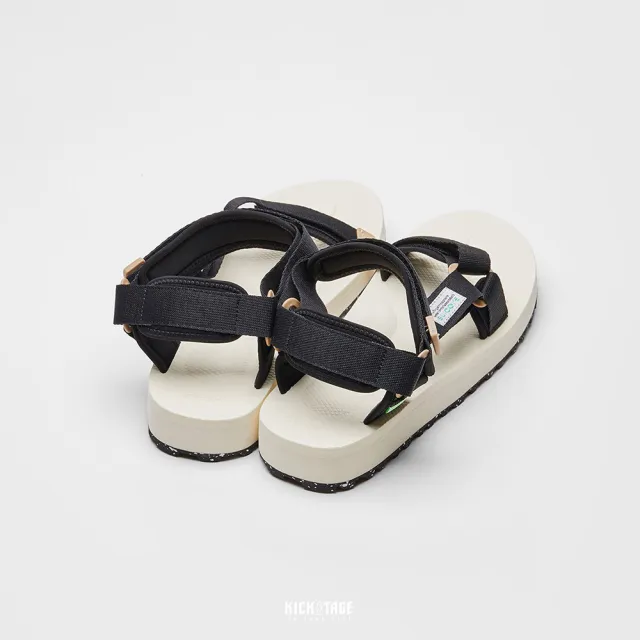 【SUICOKE】DEPA-2Cab-ECO - Black/ivory 黑象牙白 潑墨底 尼龍 魔鬼氈 涼鞋 SK230222CECBI