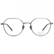【MA-JI MASATOMO】皇冠型切角光學眼鏡 日本鈦(槍 黑#MJT098 C2)