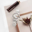 【Roven Dino 羅梵迪諾】簡約時尚 鏤空設計 藍寶石水晶玻璃 不鏽鋼手錶 銀色 30mm(RD6097SL-W)