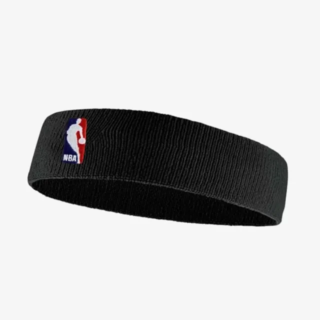 【NIKE 耐吉】NBA 籃球頭帶 運動止汗帶 黑色頭巾 DriFIT速乾材質 慢跑瑜珈健身適用(NKN02001OS)