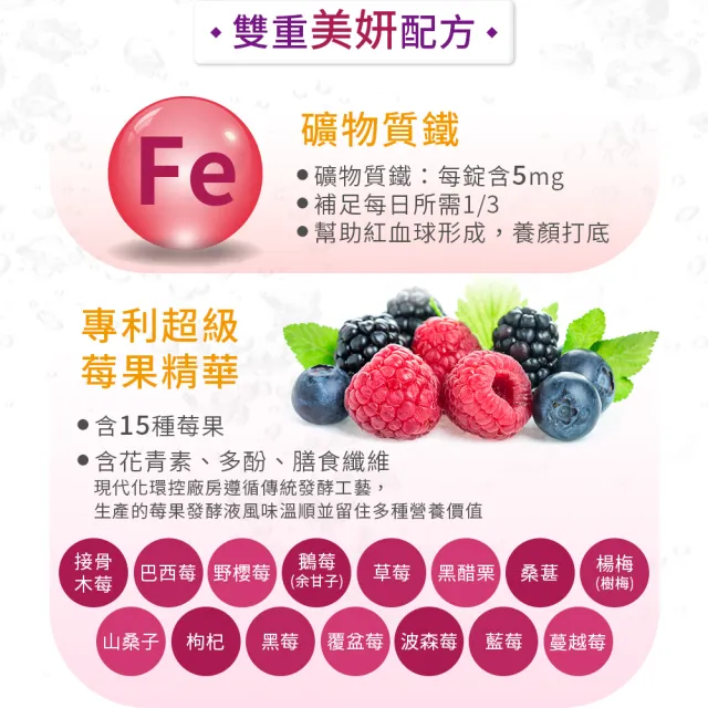 【MIHONG 米鴻生醫】維生素C100+鐵+B群+超級莓果發泡錠 x1支(20錠/支)