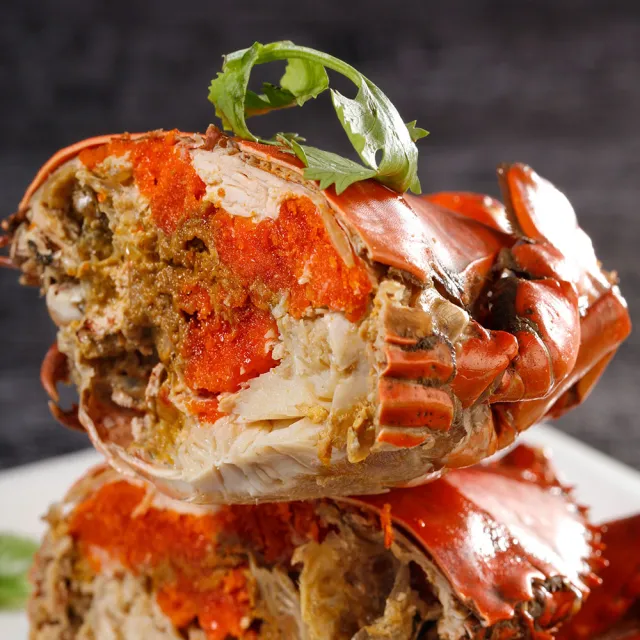 【華得水產】英國野生爆卵麵包蟹+爆蛋紅蟳+生食干貝(總共3件組)