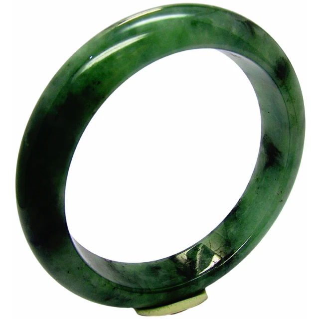 小樂珠寶 翡翠手鐲花青綠水飄花天然A貨玉鐲(手圍18.2號 內徑57mm V736)