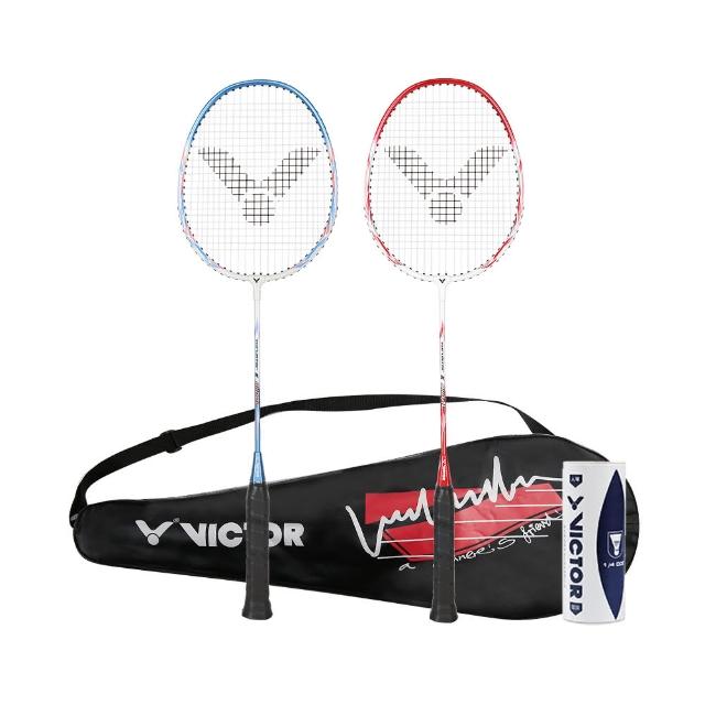 【VICTOR 勝利體育】羽球拍 對拍組 TK-8110AL 易收納 入門首選 進攻類 羽毛球拍 (贈1/4打羽球 專屬拍袋)