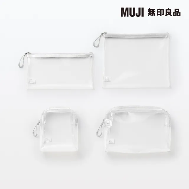 【MUJI 無印良品】TPU透明收納袋附底.約12x18.5x4cm