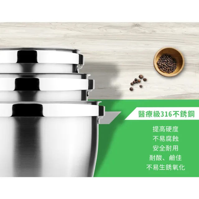 【Chieh Pao 潔豹】316不鏽鋼健康調理鍋-附提把 19CM 2.7L(8人內鍋 電鍋可用)