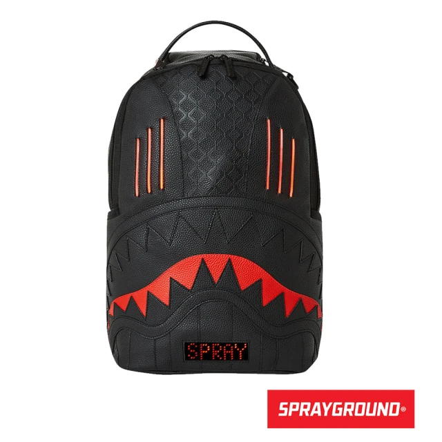 SPRAYGROUNDSPRAYGROUND Knight Rider 霹靂遊俠LED燈鯊魚大容量後背包(黑色)