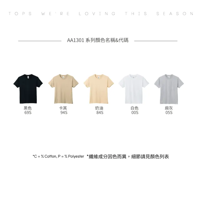 【American apparel】1301 美規重磅中性短袖T(共5色)