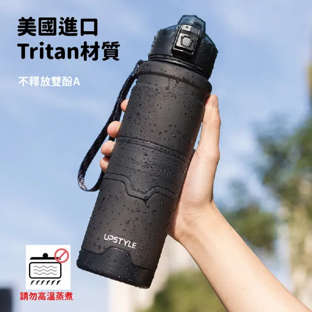 【Upstyle】美國進口TRITAN 1500ML 2入組 運動水壺 直飲水壺(防摔水壺 運動水杯 水壺 健身壺)