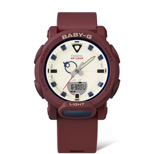 【CASIO 卡西歐】BABY-G 復古流行 啞光色彩 雙顯腕錶 棕 BGA-310RP-4A_41.8mm