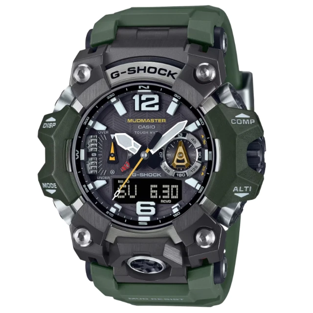 CASIO 卡西歐 G-SHOCK Master of G系列 征服極端強悍機能 藍芽太陽能電力錶 黑綠 GWG-B1000-3A_52.1mm