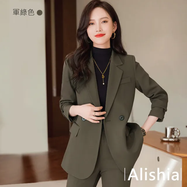 【Alishia】各式百搭風格簡約休閒西裝外套 S-4XL(現+預  黃 / 黑 / 軍綠)