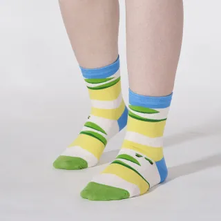 【needo socks】幾米 忘記親一下 。綠洲沙丘 3:4 襪子(棉襪/分左右腳的襪子/台灣設計製造/特殊舒適腳尖)