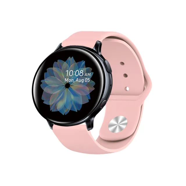 【Timo】SAMSUNG三星 Galaxy Watch 40/42/44mm通用 純色矽膠錶帶(錶帶寬度20mm)