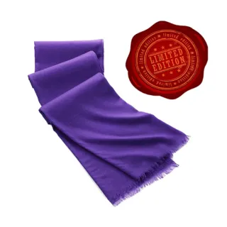 【5TH AVE】第五大道 400支紗  羊絨 圍巾 / 披肩(紫羅蘭)