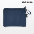 【MUJI 無印良品】聚酯纖維雙拉鍊袋S 深藍.約10x13.5cm