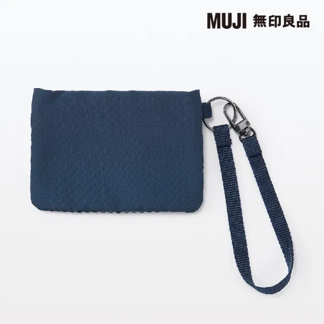 【MUJI 無印良品】聚酯纖維卡片夾深藍.約8x12cm