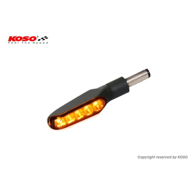 KOSOKOSO GW-01序列式 LED 方向燈 方向指示燈 車燈(霧黑 / LED：琥珀光 / 燈殼：燻黑殼)