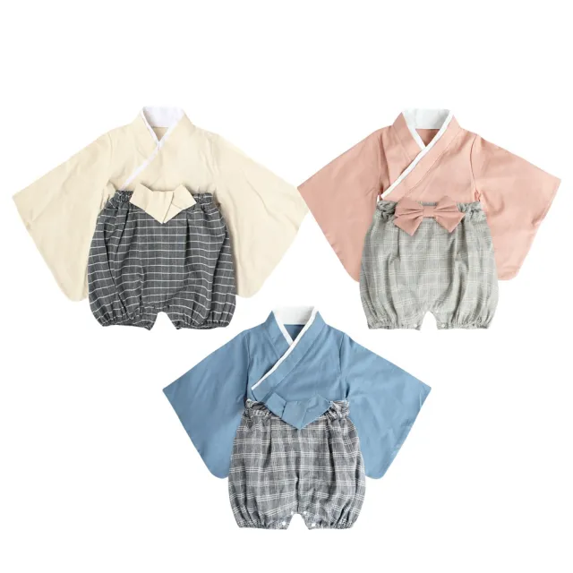 【Baby 童衣】任選 寶寶造型服套裝 二件式日本和服套裝 12002(蔚藍)