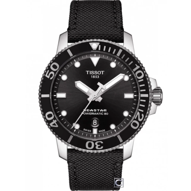 【TISSOT 天梭 官方授權】Seastar 海星300米潛水機械錶 母親節 禮物(T1204071705100)