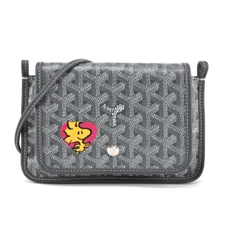 【GOYARD 高雅德】日本限定SNOOPY系列PLUMET卡通鳥斜背包(深灰)