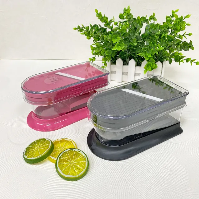 【KYOCERA 京瓷】日本京瓷 陶瓷刀片三合一多功能 蔬果刨絲 切片 搗碎 料理器-粉(日本製)