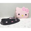 【KYOCERA 京瓷】日本製Hello Kitty凱蒂貓 多功能切菜板 抗菌砧板 日本限定款(櫻花風黑色)