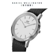 【Daniel Wellington】DW 手錶 DW ICONIC BLACK NATO 40MM 雙色經典織紋錶-冰川白錶盤(DW00100677)