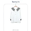 【betty’s 貝蒂思】格紋雙層翻領雪紡上衣(共二色)